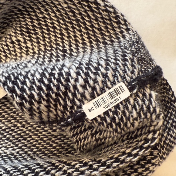 Eileen Fisher Black White Organic Cotton Linen Knit Pullover Sweater L Oversized - Picture 12 of 13